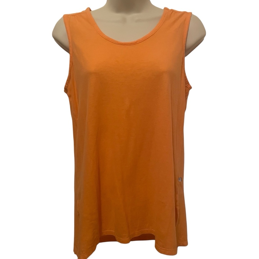 Toad&Co. 100% Organic Cotton Scoop Neck Tank Top Shirt Orange Size Small